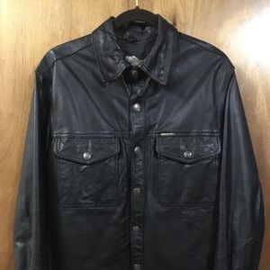 Men’s leather Harley Davidson shirt.